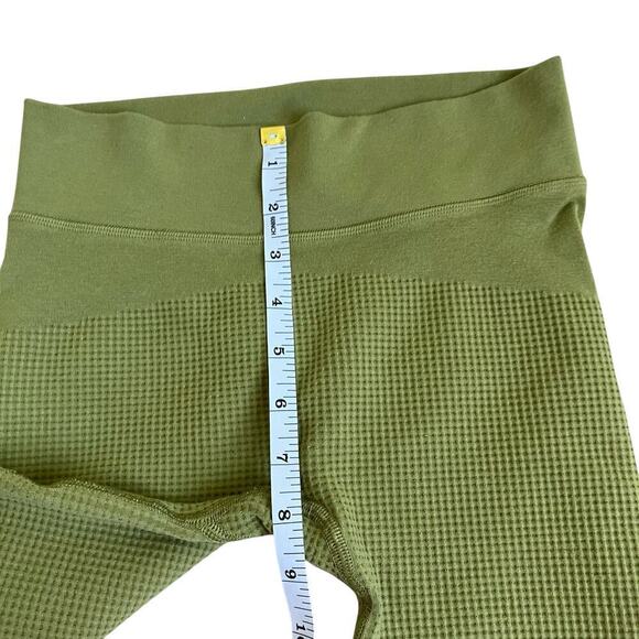 Gymshark Sz S Pause Seamless Leggings Griffin Green Waffle Knit Stretchy Firm - Picture 10 of 16